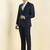 Textured 2-pc slim fit single breasted notched collar formal suit