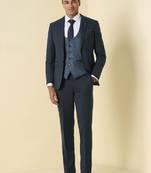 Slim-fit single-breasted three-piece suit