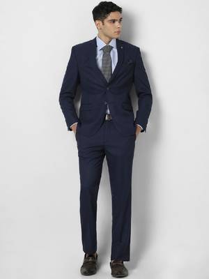 Checked slim fit wedding two piece suit 1