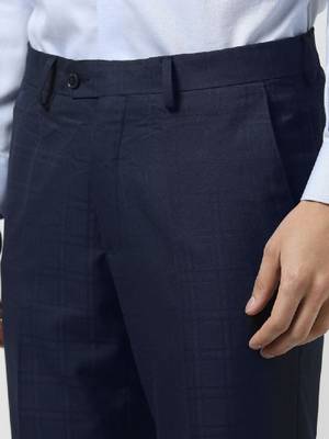 Checked slim fit wedding two piece suit 3