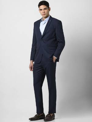 Checked slim fit wedding two piece suit 4