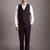 Men textured three piece suit