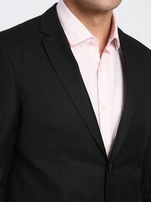 Textured slim-fit single-breasted two-piece formal suit 2