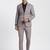 Textured slim-fit single-breasted two-piece formal suit