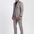 Textured slim-fit single-breasted two-piece formal suit