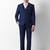 Self design slim fit single-breasted three-piece suits