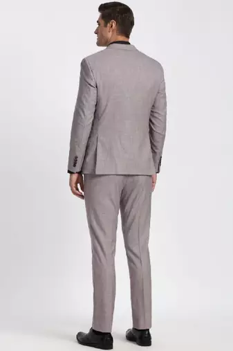 Textured slim-fit single-breasted two-piece formal suit