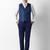 Self design slim fit single-breasted three-piece suits