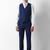 Self design slim fit single-breasted three-piece suits