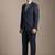 Self design slim-fit single-breasted two-piece suit