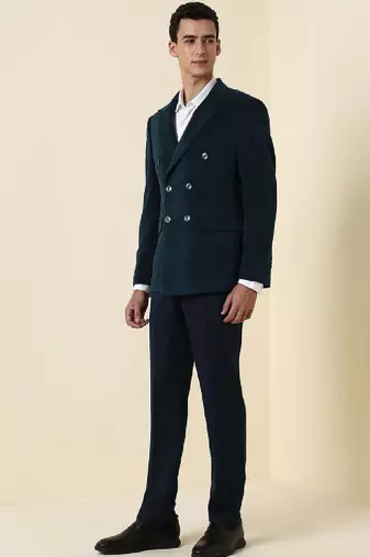 Slim fit double-breasted two-piece suits