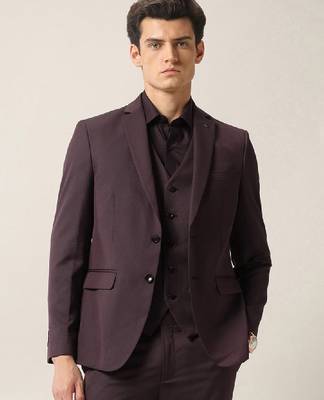 Men tailored fit single-breasted three-piece suit 1