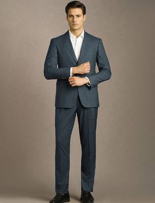 Slim-fit single-breasted two-piece suit 1
