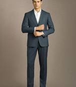 Slim-fit single-breasted two-piece suit