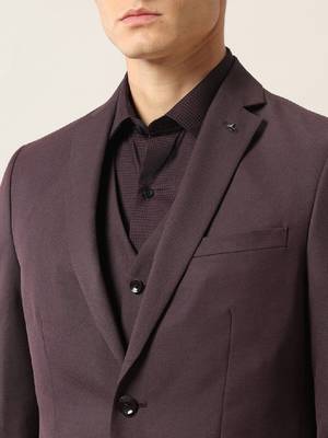 Men tailored fit single-breasted three-piece suit 3