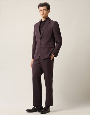 Men tailored fit single-breasted three-piece suit 4