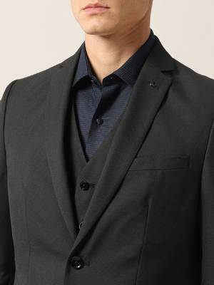 Men tailored-fit single-breasted three-piece suit 2