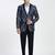 Printed slim-fit single-breasted two-piece formal suit