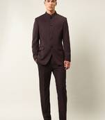 Mandarin collar two piece ethnic suits