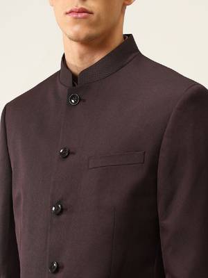 Mandarin collar two piece ethnic suits 2