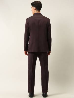 Mandarin collar two piece ethnic suits 4