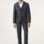 Men self design slim-fit single-breasted three-piece suit