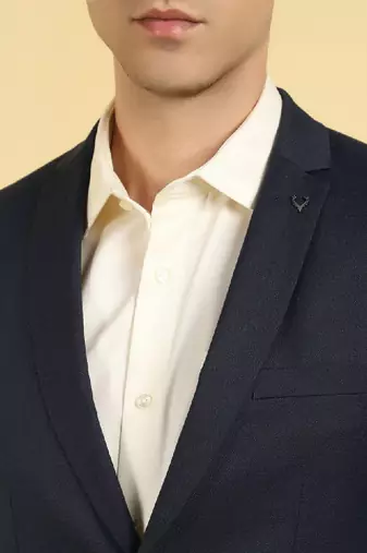 Men slim fit single-breasted two piece formal suit