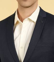 Men slim fit single-breasted two piece formal suit