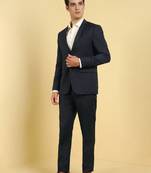 Men slim fit single-breasted two piece formal suit