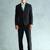 Tailored-fit single-breasted two-piece suit