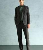 Tailored-fit single-breasted two-piece suit