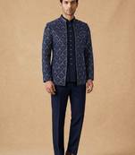 Embroidered tailored fit jodhpuri two-piece suit
