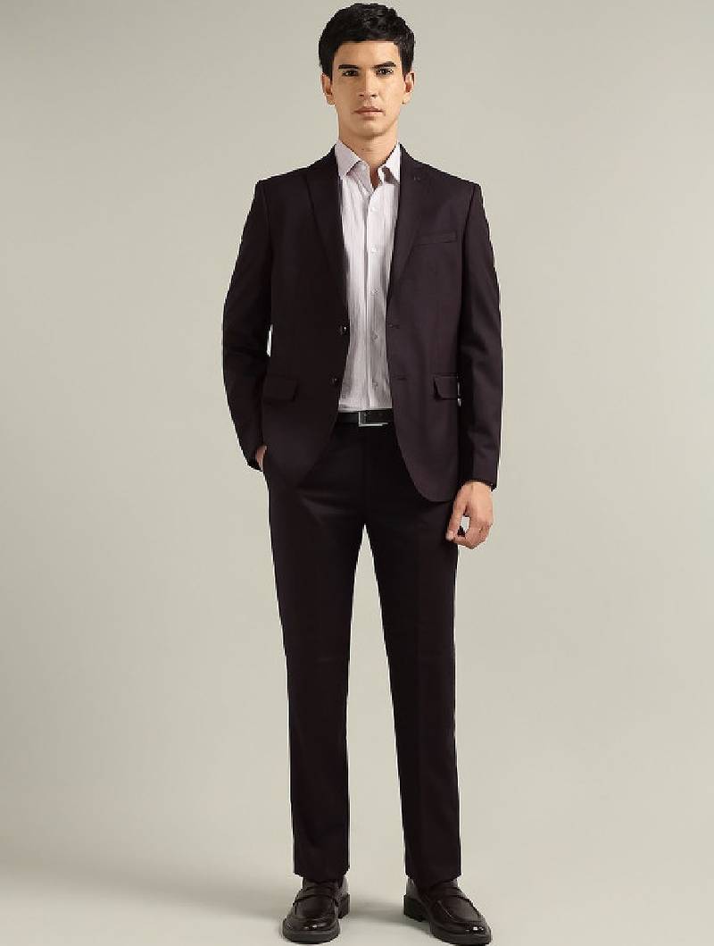 Tailored fit italian elegance dobby 2-pcs suit