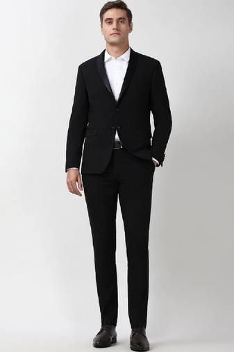 Slim-fit single-breasted formal two piece suit
