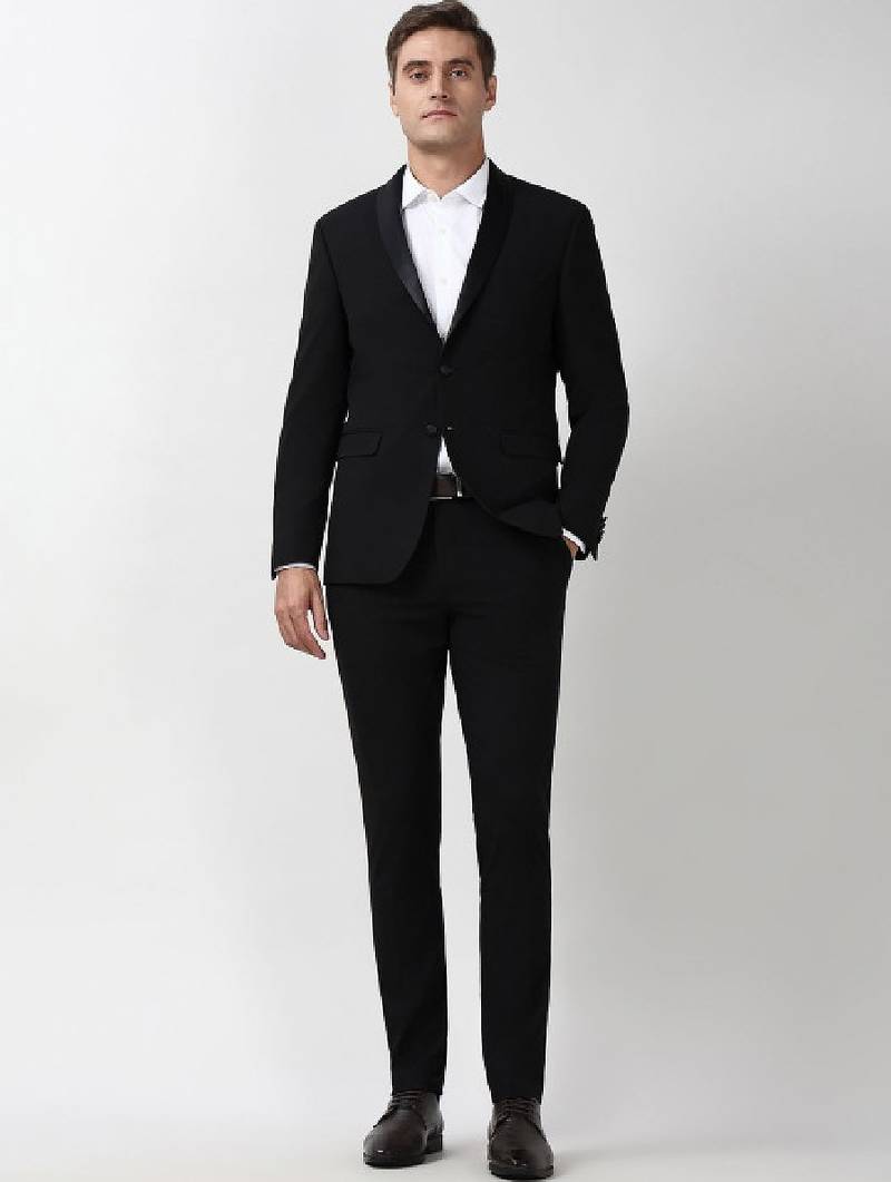 Slim-fit single-breasted formal two piece suit