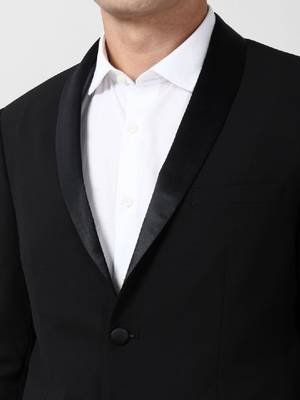 Slim-fit single-breasted formal two piece suit 2