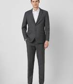 Checked slim-fit single-breasted two-piece suit
