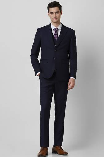 Peter england slim-fit single-breasted three-piece formal suit