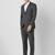 Checked slim-fit single-breasted two-piece suit