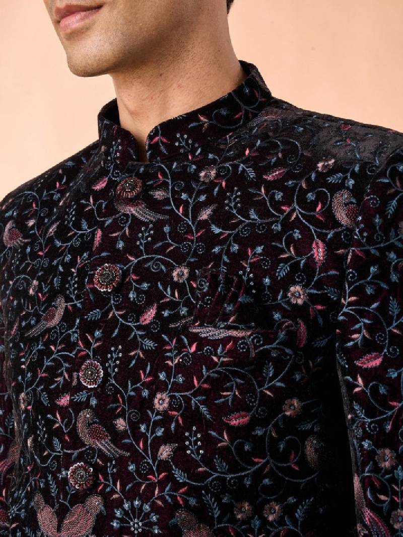 Single breasted bandhgala suit
