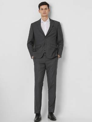 Checked slim-fit single-breasted two-piece suit 4