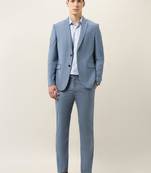 Men tailored fit single-breasted long sleeves blazer & trouser suits