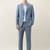 Men tailored fit single-breasted long sleeves blazer & trouser suits