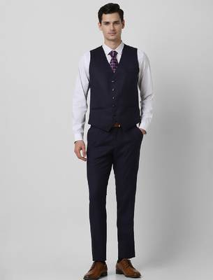 Peter england slim-fit single-breasted three-piece formal suit 4