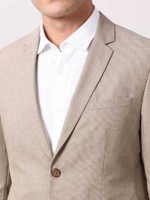 Men notched lapel collar elite textured 2-pices suits 2