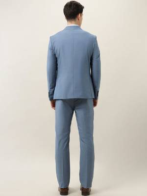 Men tailored fit single-breasted long sleeves blazer & trouser suits 4