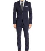 Men long sleeves single-breasted regular fit notched lapel 2 piece suit