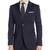 Men long sleeves single-breasted regular fit notched lapel 2 piece suit