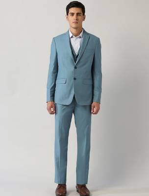 Men tailored-fit three-piece formal suit 1