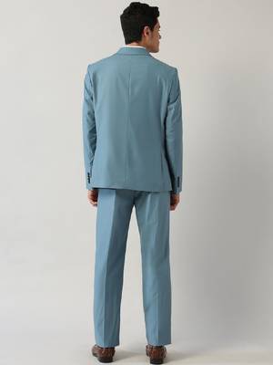 Men tailored-fit three-piece formal suit 4